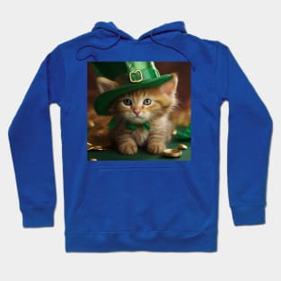 Adorable St. Patrick's day kitty Hoodie